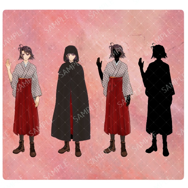 立ち絵素材 袴の女性