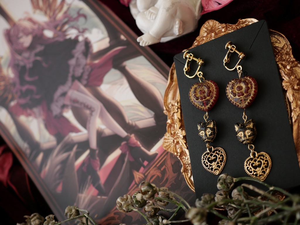 「黄昏時の秘密」イラストモチーフアクセサリー&Art Cardセット