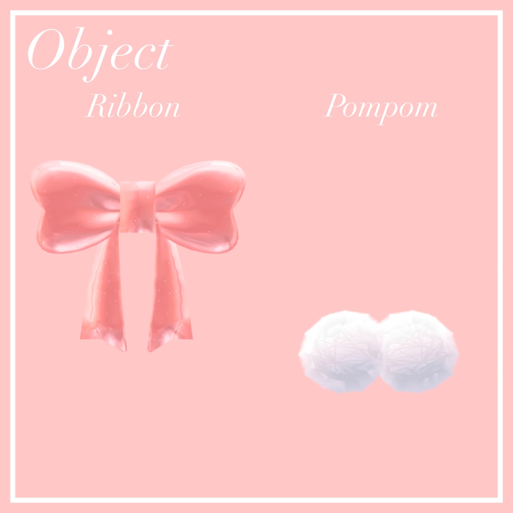 【無料/Free】ぽんぽんりぼん【VRChat想定】