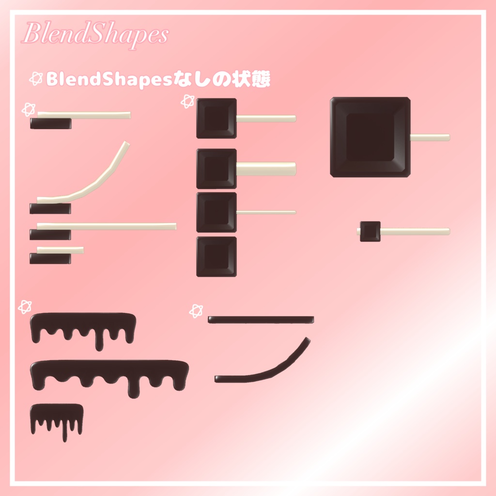 【期間限定無料】チョコレートヘアピン【VRChat想定】