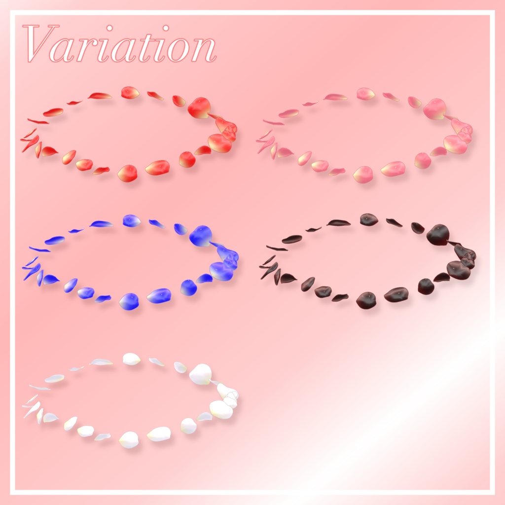 バラの花びらヘイロー【VRChat想定】