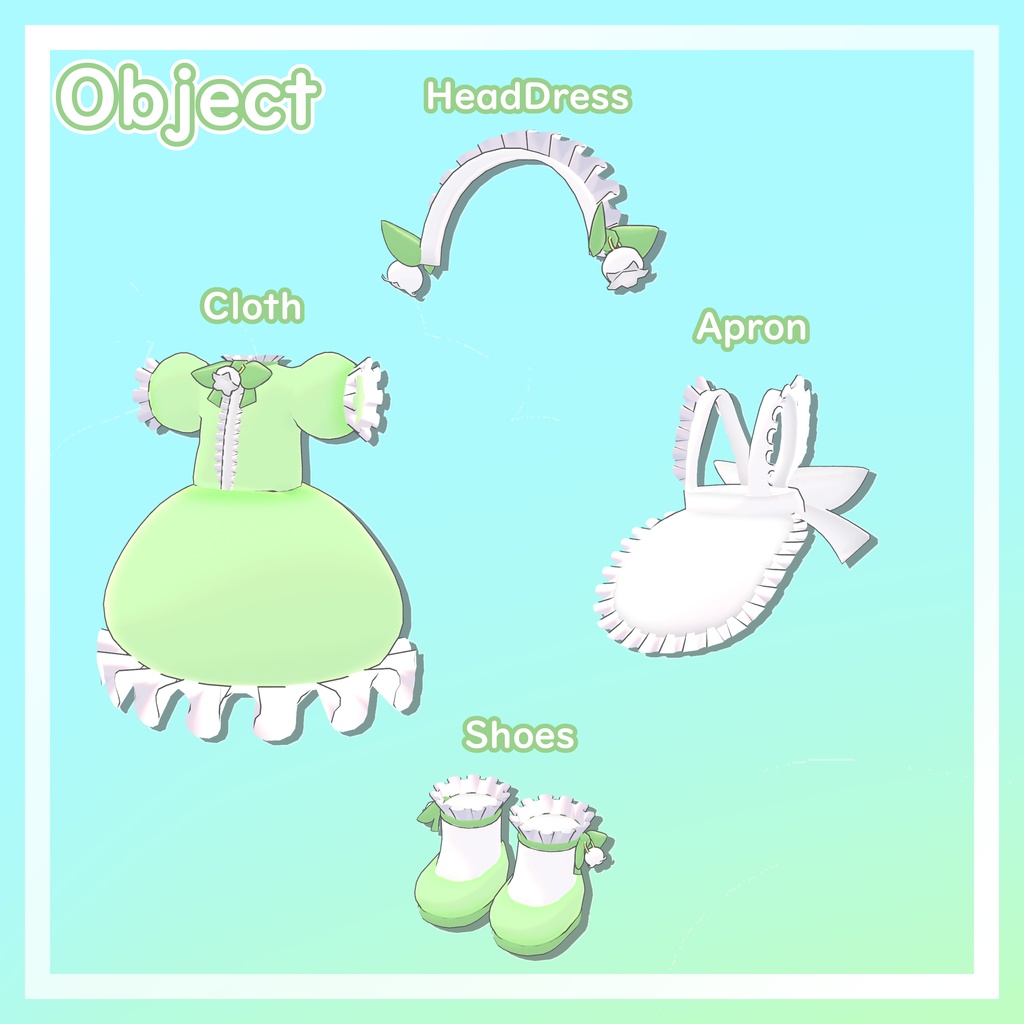 【期間限定半額セール中!】すずらんメイド【for Kipfel】【VRChat想定】