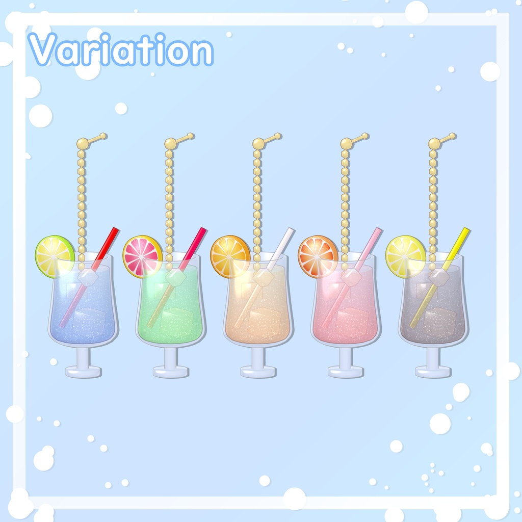 【期間限定無料】ソーダピアス【VRChat想定】