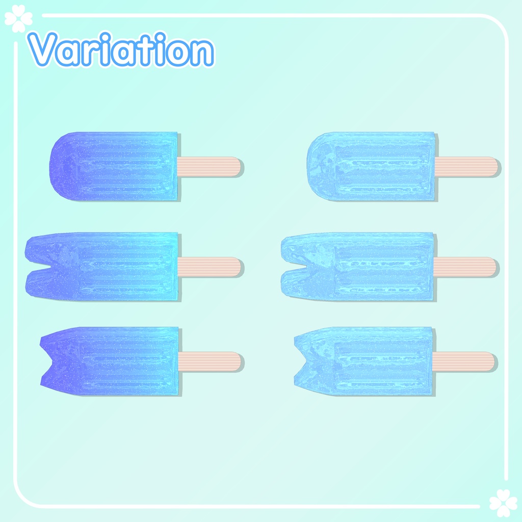 【期間限定無料】アイスポップヘアピン【VRChat想定】