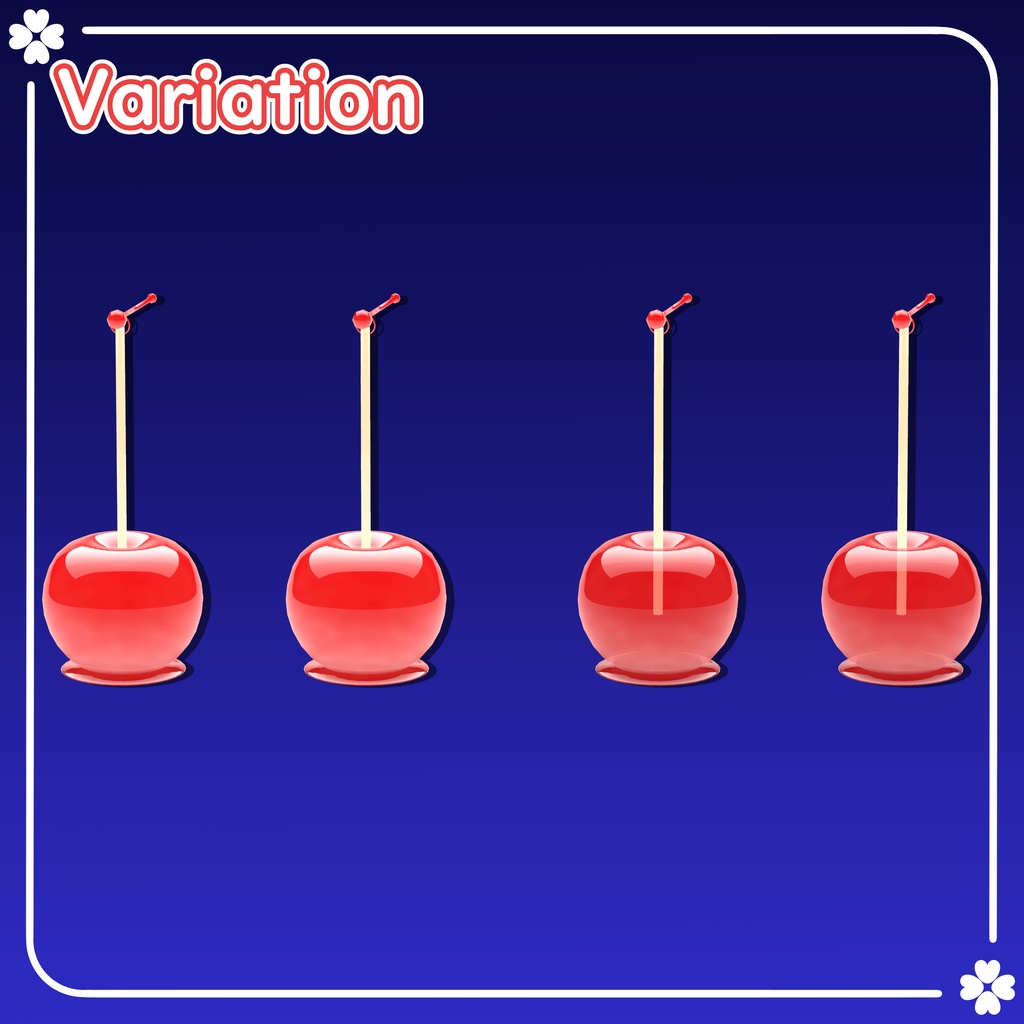【期間限定無料】りんご飴ピアス【VRChat想定】
