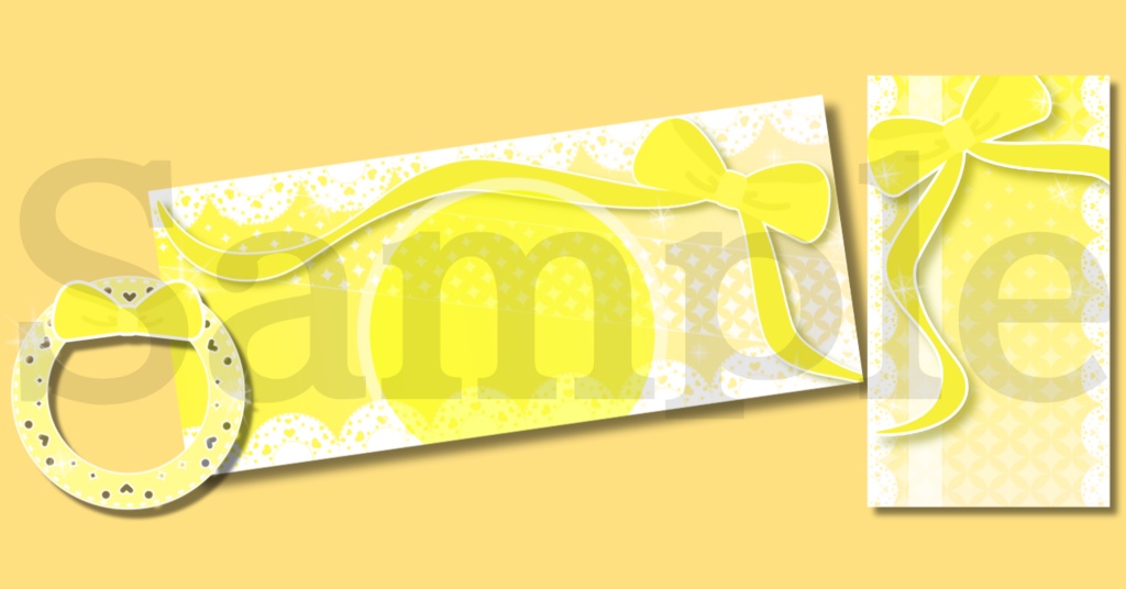 【¥0あり】ガーリーリボン素材🎀3種SET【IRIAM素材】