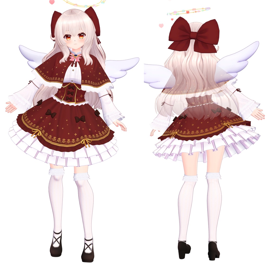 【オリジナル3Dモデル】見習い天使のアルティエナ&ベテラン天使のミシェル