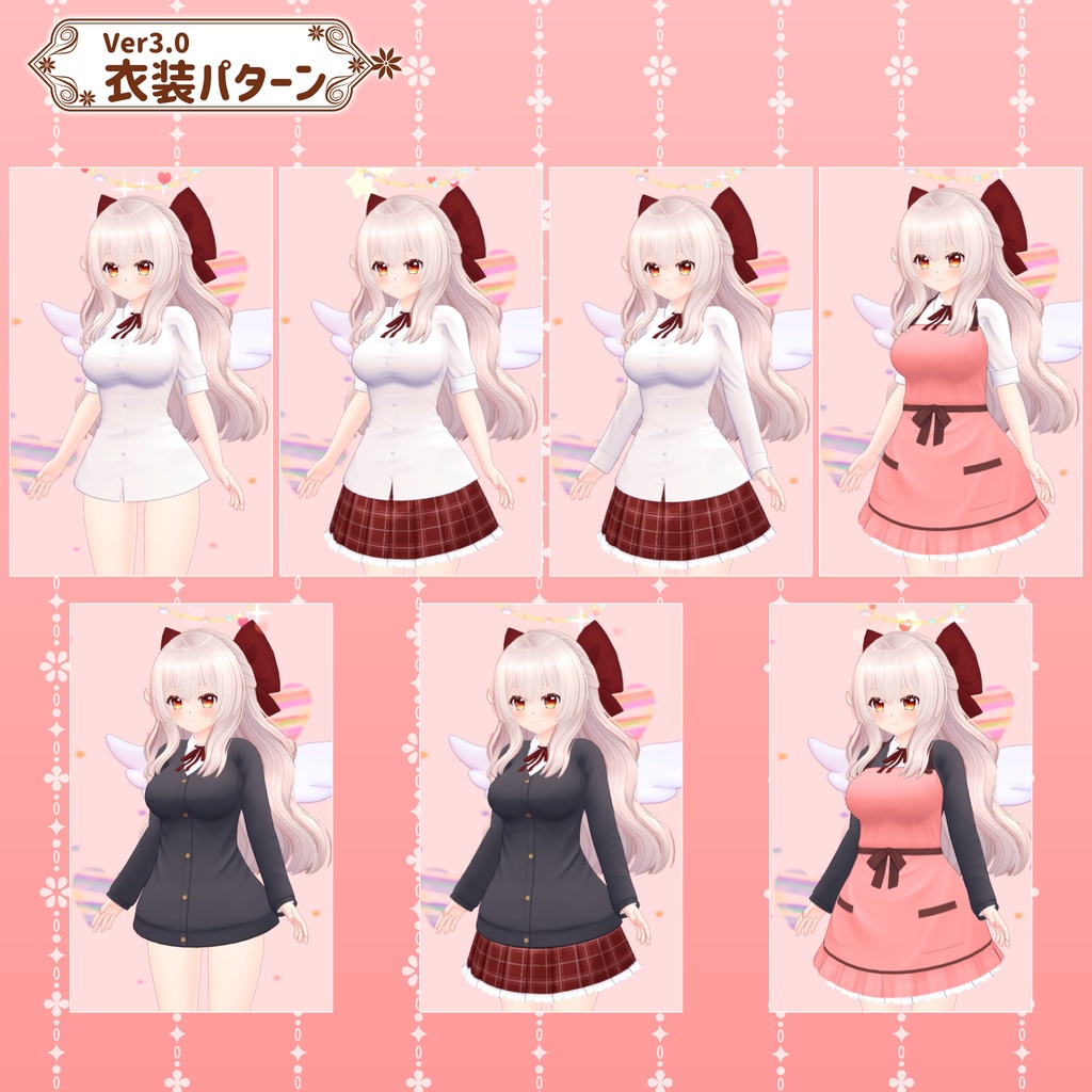 【オリジナル3Dモデル】見習い天使のアルティエナ&ベテラン天使のミシェル