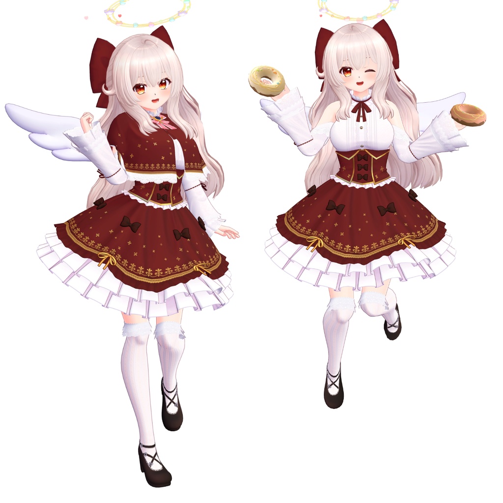 【オリジナル3Dモデル】見習い天使のアルティエナ&ベテラン天使のミシェル
