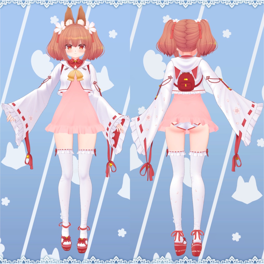 【オリジナル3Dモデル】 きつねっこな妹 木乃花