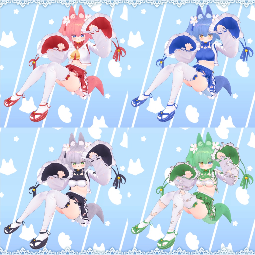 【オリジナル3Dモデル】 きつねっこな妹 木乃花