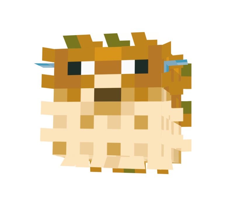 無料配布Live2Dモデル「Pufferfish:フグ（Minecraft）」