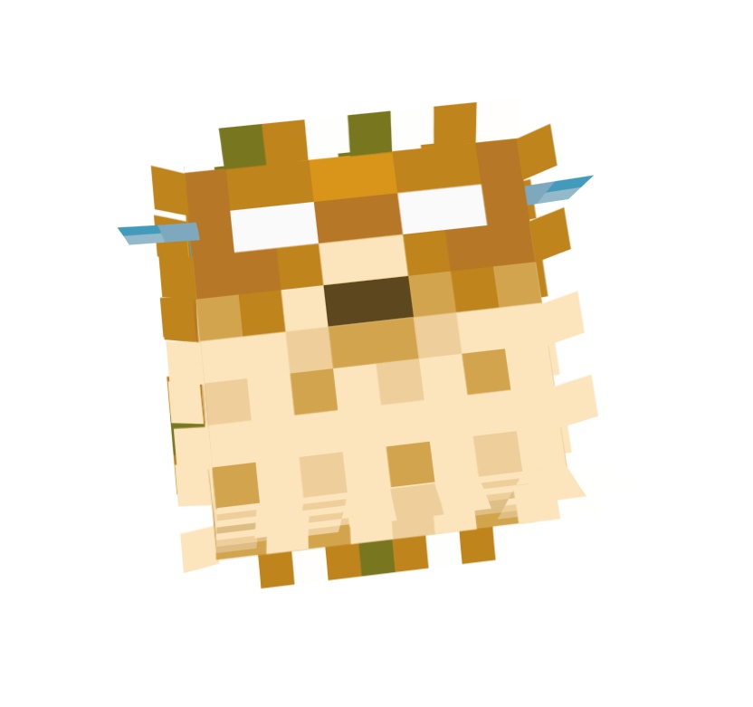 無料配布Live2Dモデル「Pufferfish:フグ(Minecraft)」