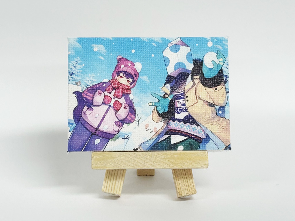 ペア絵ミニキャンバス 【ウォりす】