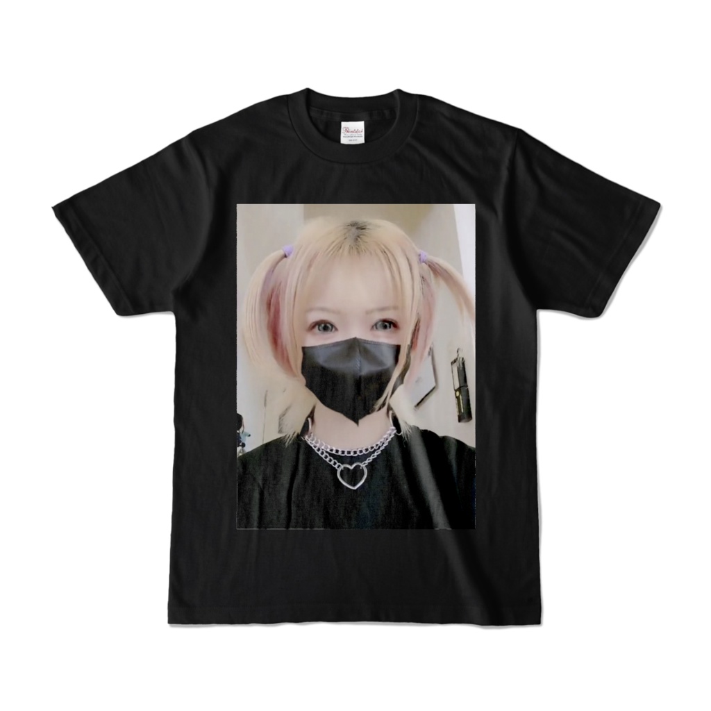 刹那グッズ アイコン柄 半袖Tシャツ ブラック