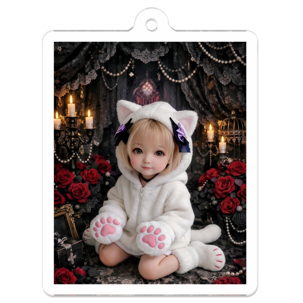 刹那グッズ 猫キャラ アクリルキーホルダー