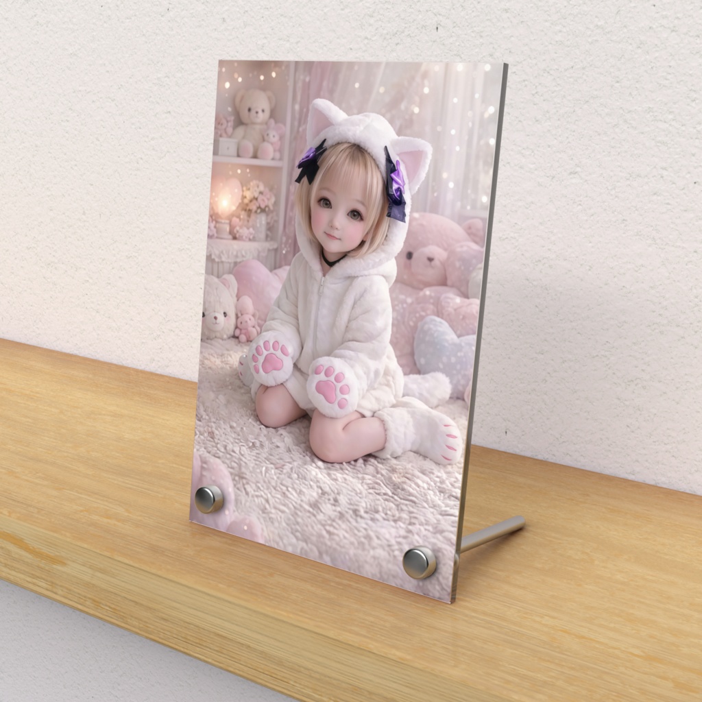 刹那グッズ 猫キャラ アクリルフォトパネル