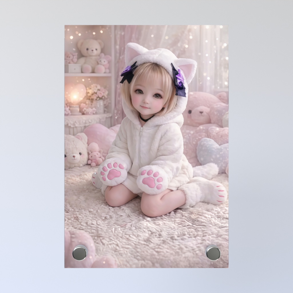 刹那グッズ 猫キャラ アクリルフォトパネル