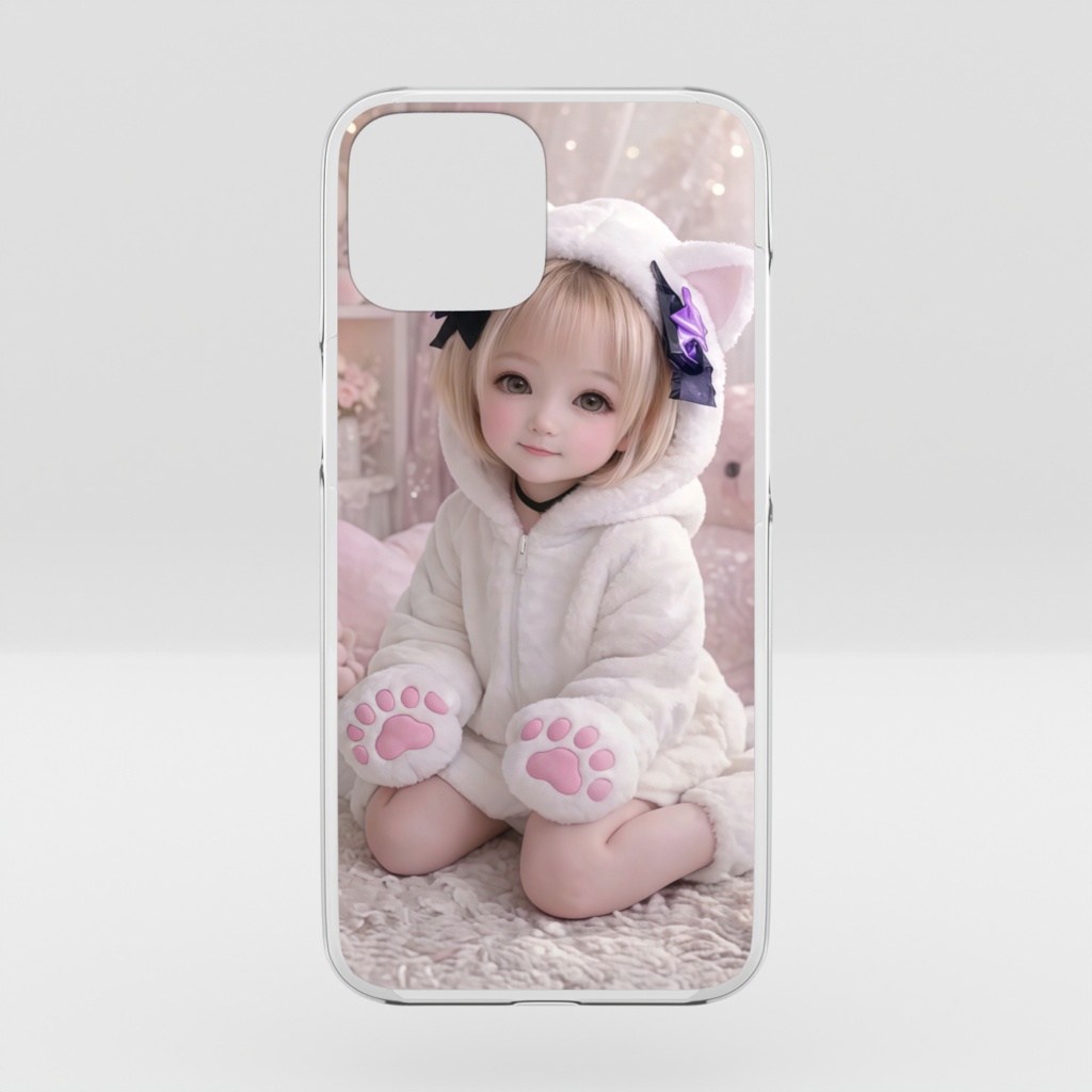 刹那グッズ 猫キャラ iPhoneケース iPhone16,16Pro