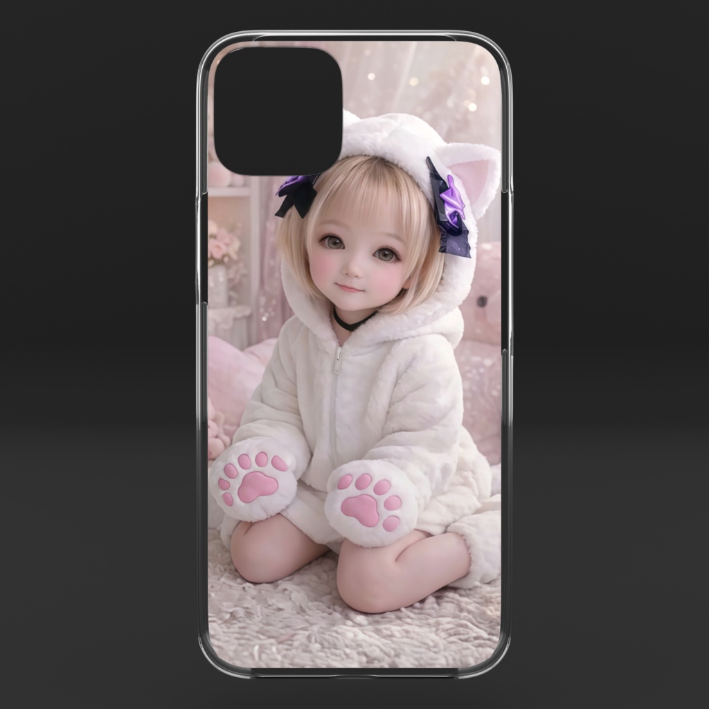 刹那グッズ 猫キャラ iPhoneケース iPhone16Plus