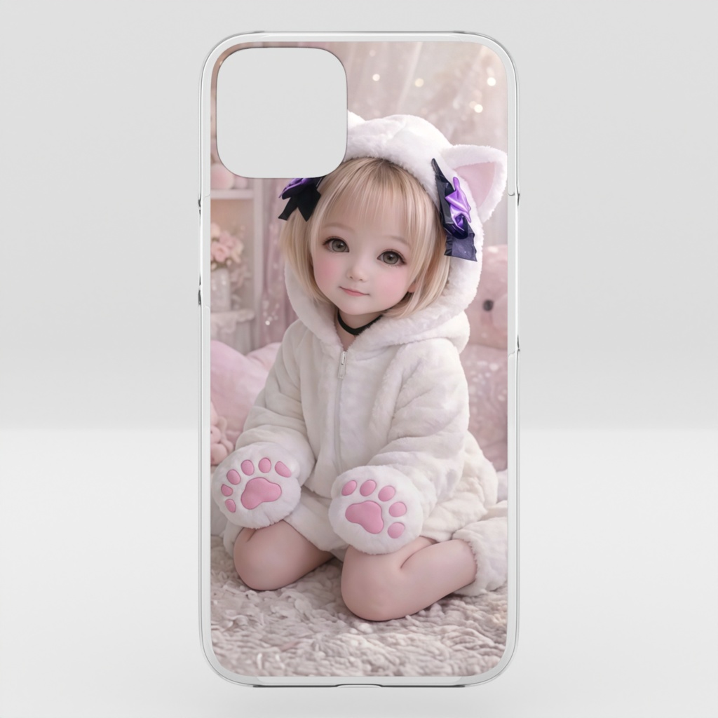 刹那グッズ 猫キャラ iPhoneケース iPhone16Plus