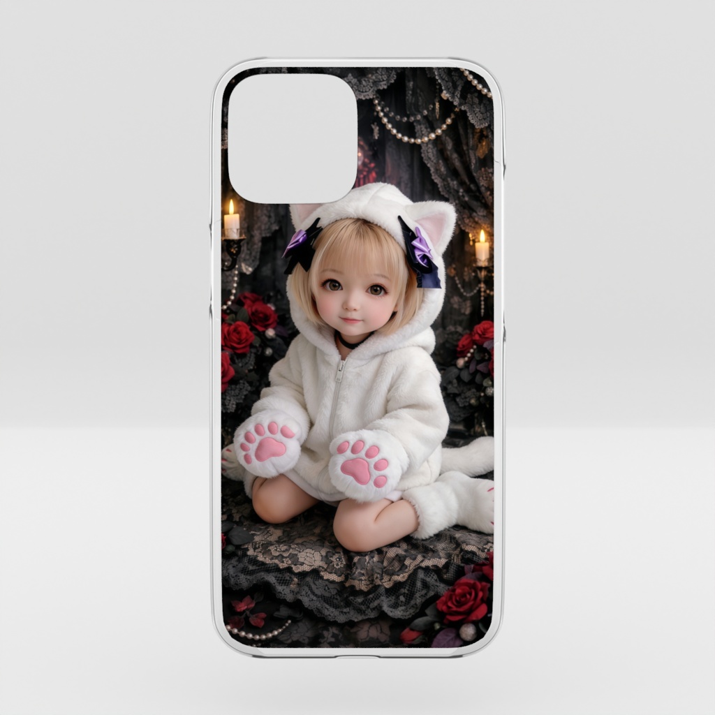 刹那グッズ 猫キャラ iPhoneケース iPhone16,16Plus,16Pro