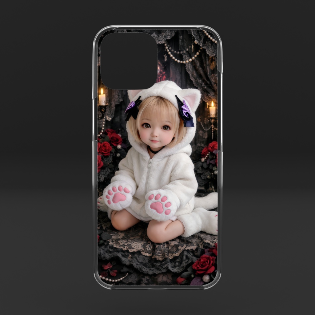 刹那グッズ 猫キャラ iPhoneケース iPhone16,16Plus,16Pro