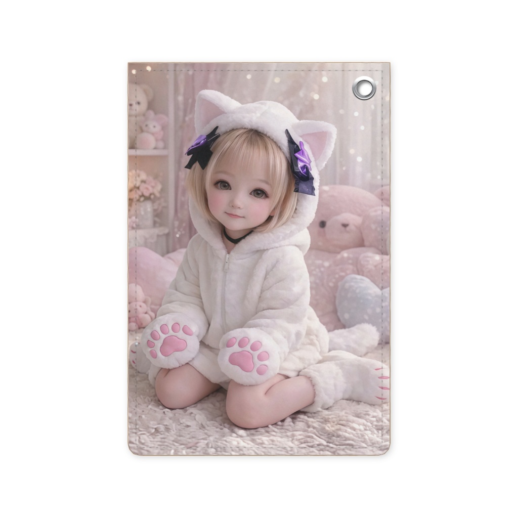 刹那グッズ 猫キャラ パスケース