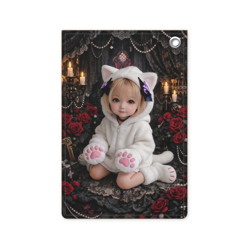 刹那グッズ 猫キャラ パスケース