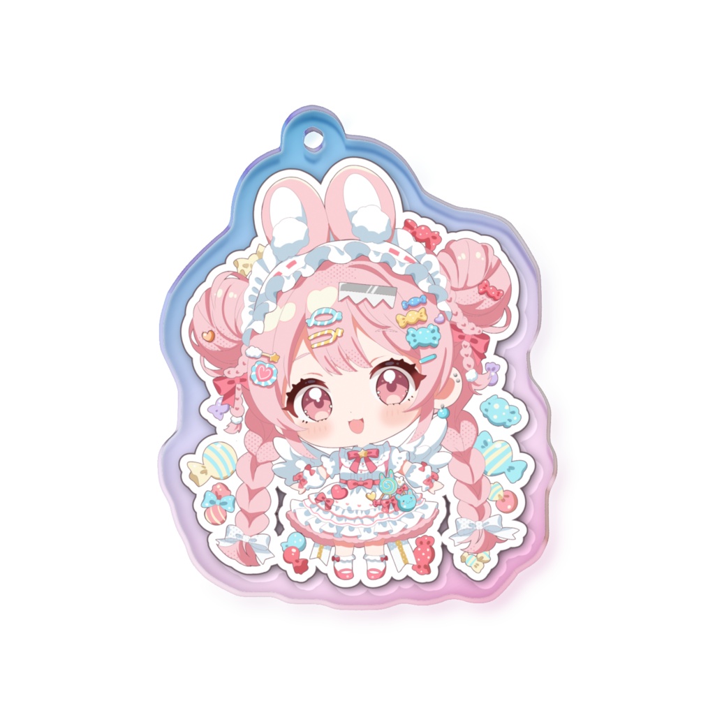 ろたこのゆめかわいいオーロラアクリルキーホルダー
