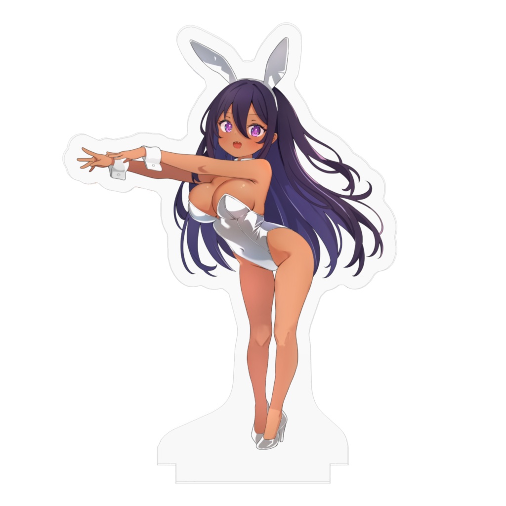 【アクリルフィギュア小】褐色ちゃんバニー白