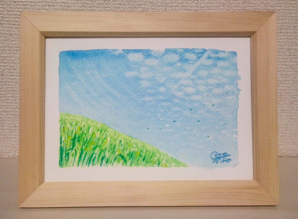 「丘から仰ぐ空」原画4