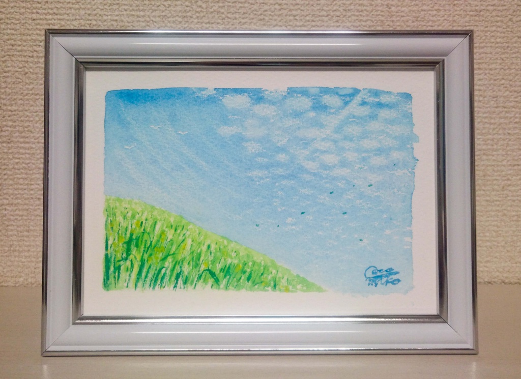 「丘から仰ぐ空」原画4