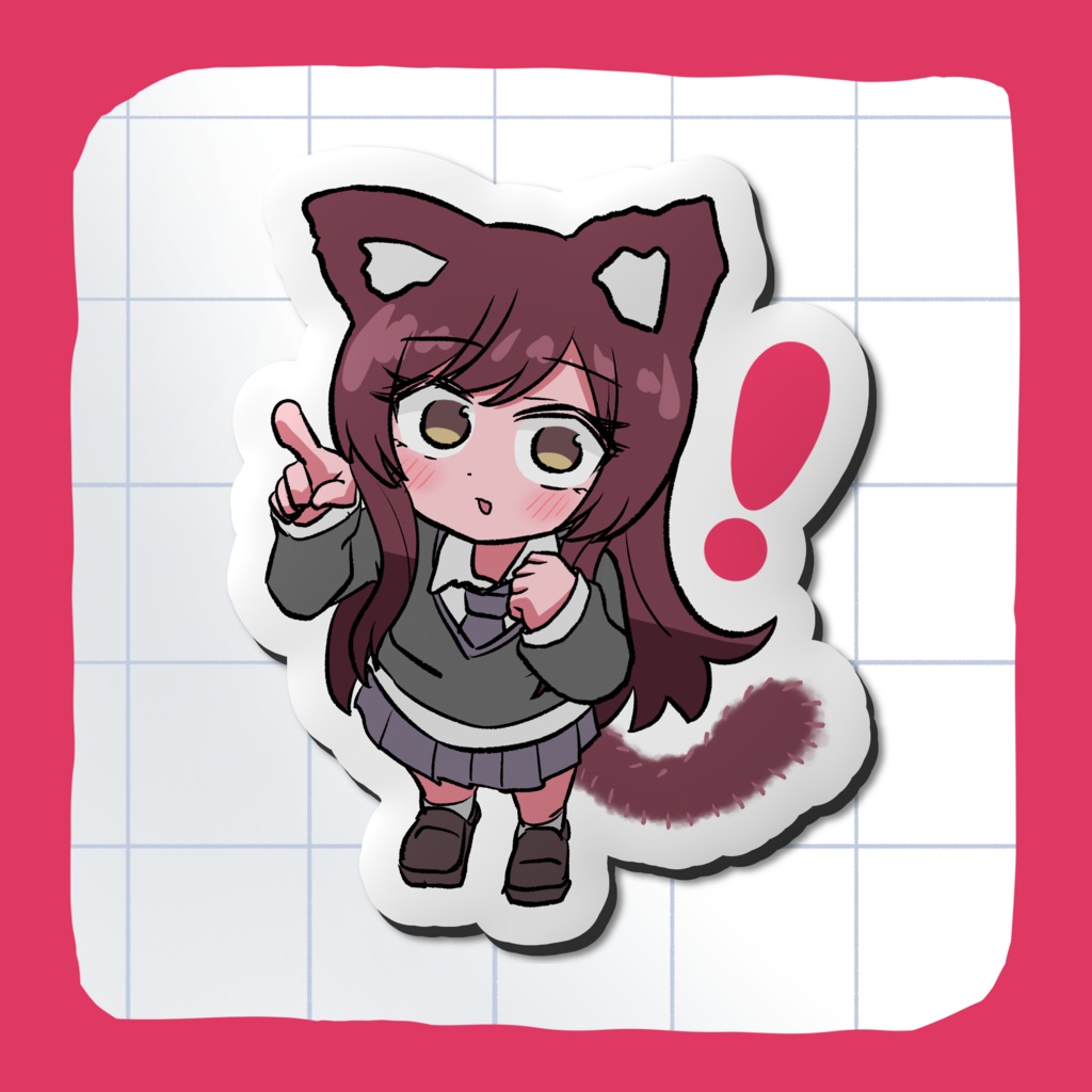 ねこマグネット（指差し）