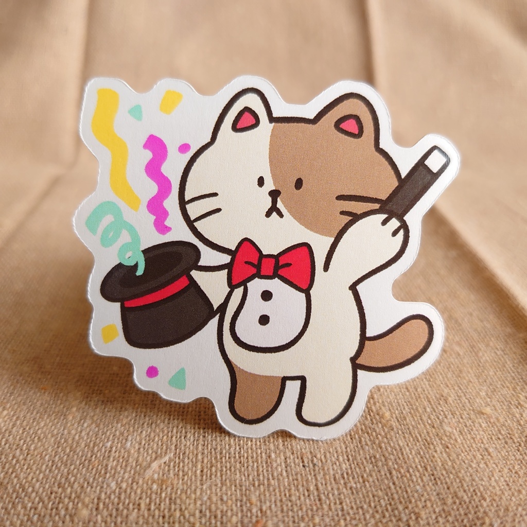 マジシャンねこステッカー