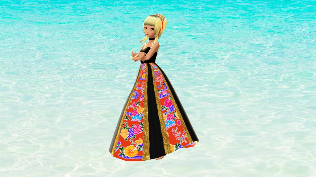 【サンプル版】琉球びんがたドレス赤