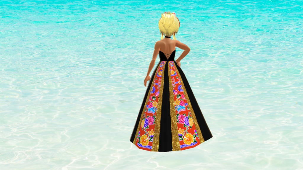 【サンプル版】琉球びんがたドレス赤