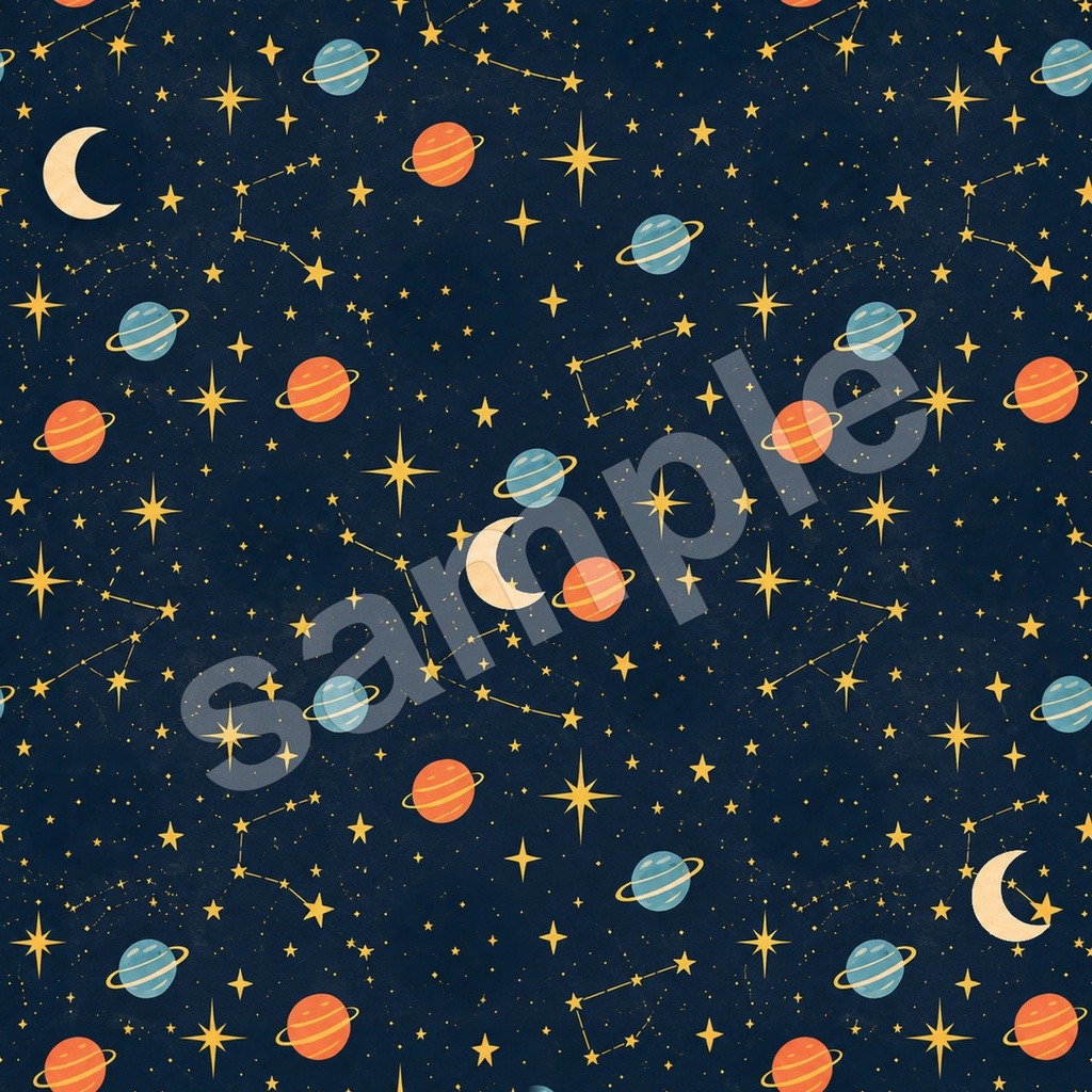 RETRO EVERYDAY 02|レトロポップなデジタルペーパー6枚セット|SKY & SPACE