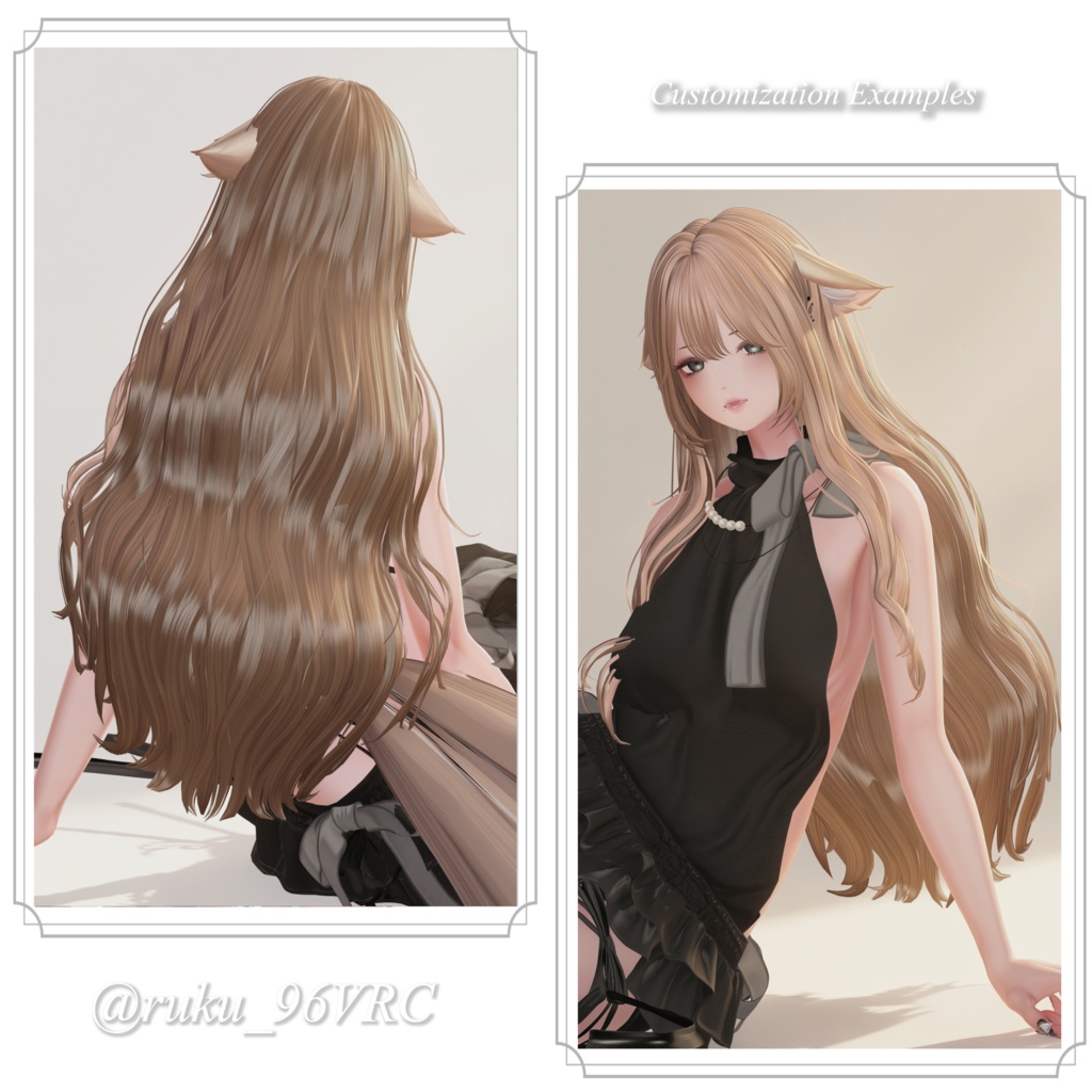 24時間限定500円【10アバター対応】Chiffon Wave Hair