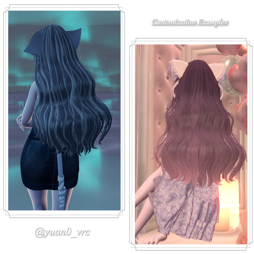 24時間限定500円【10アバター対応】Chiffon Wave Hair