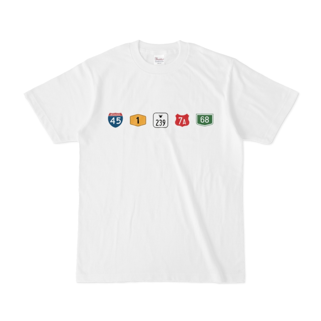 Tシャツ　世界の道路番号