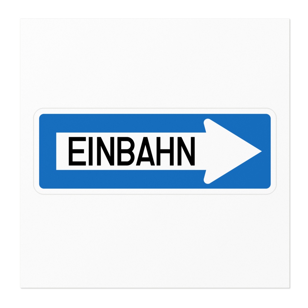 ステッカー EINBAHN(オーストリア)