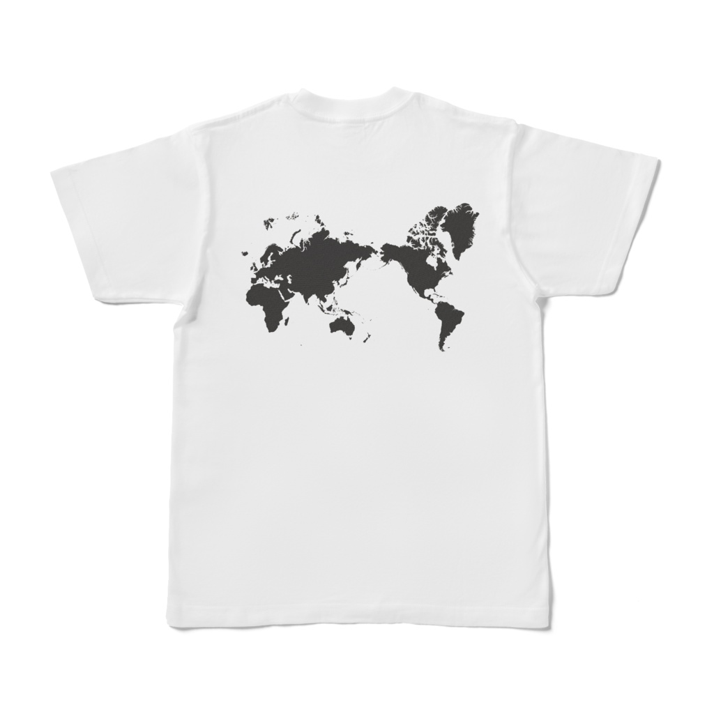 Tシャツ 世界地図(バック/半袖)