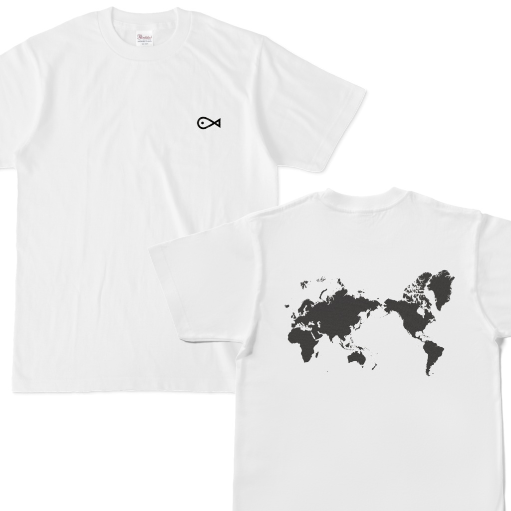 Tシャツ おさかな&世界地図(半袖)