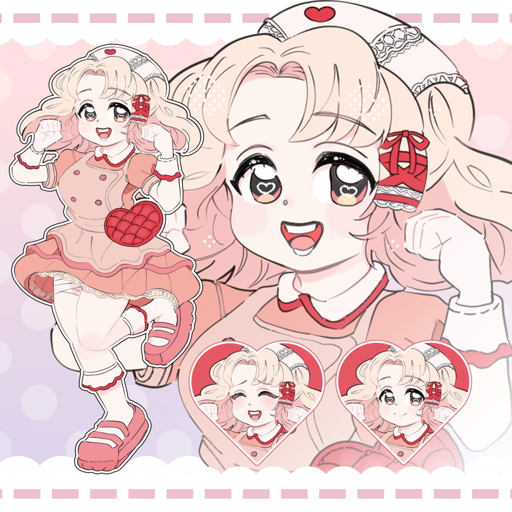 【立ち絵素材03/フリー素材】ナースメイド【差分全3種】