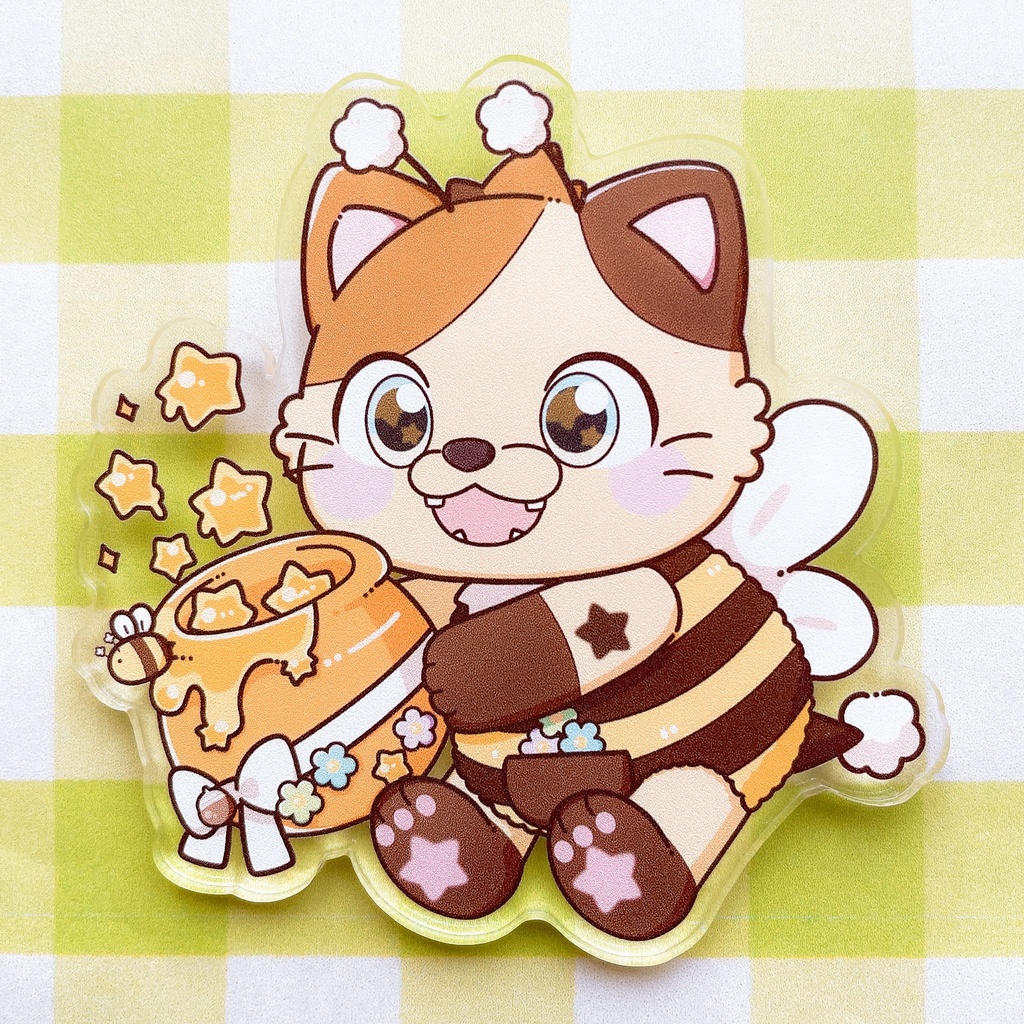 ハピハピお届けBeeすけ☆アクリルバッジ