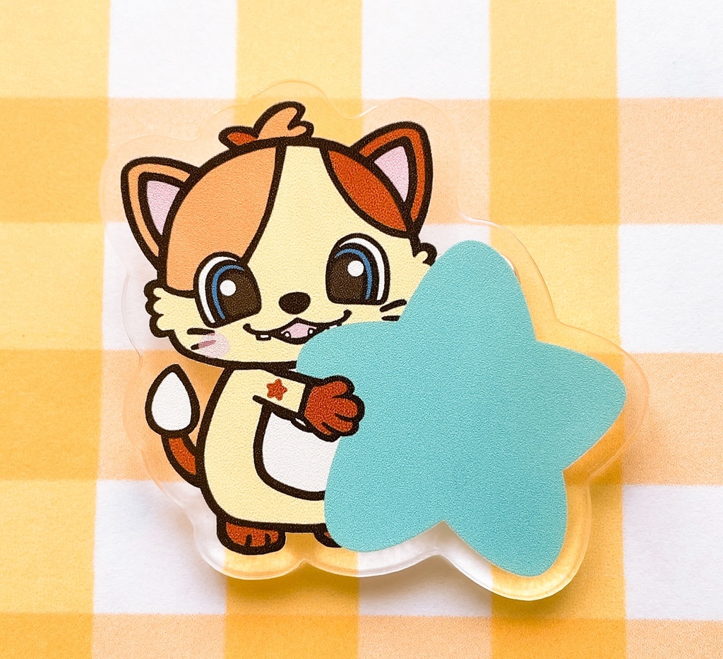 お星さまギュッとビスケ☆アクリルバッジ