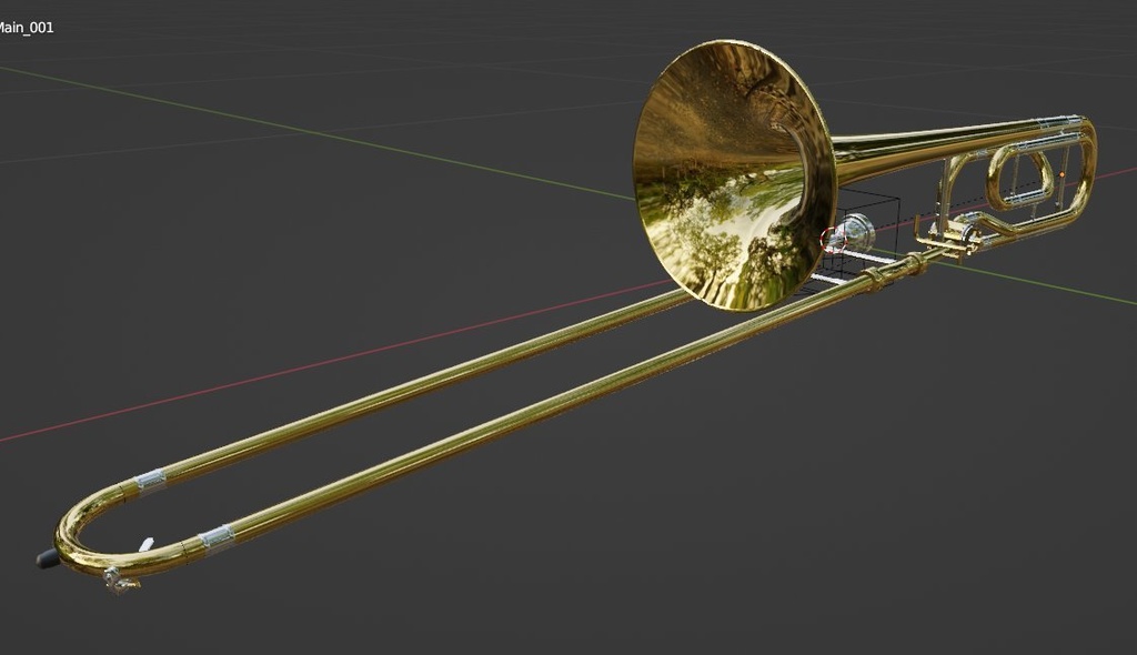 トロンボーン 3DCGモデル