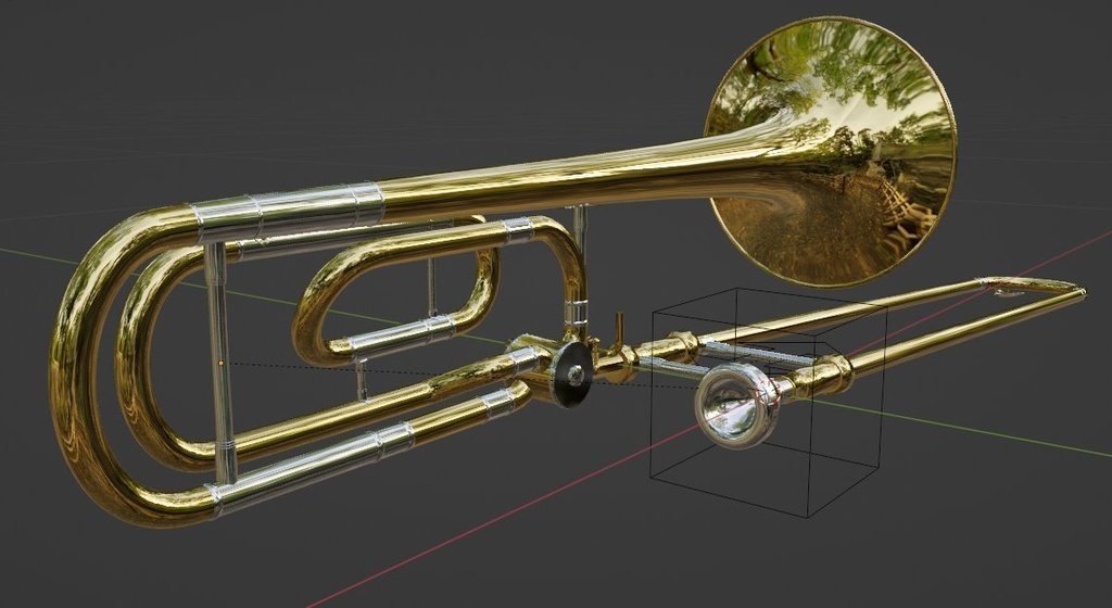 トロンボーン 3DCGモデル