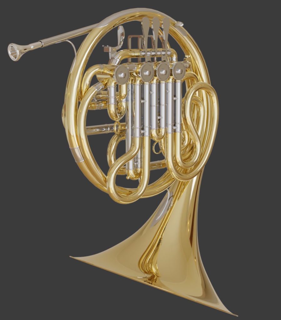ホルン 3DCGモデル